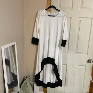 Black and White Hi-Low Tunic